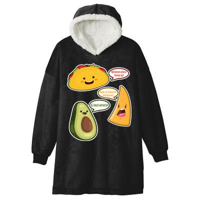 Wanna Taco Bout It Nacho Preoblem Gaucward Hooded Wearable Blanket