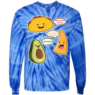 Wanna Taco Bout It Nacho Preoblem Gaucward Tie-Dye Long Sleeve Shirt