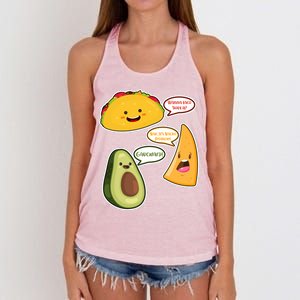 Wanna Taco Bout It Nacho Preoblem Gaucward Women's Knotted Racerback Tank