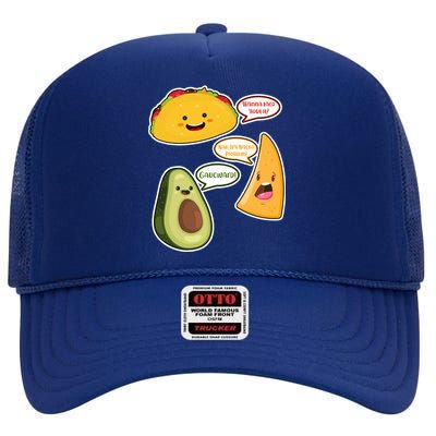 Wanna Taco Bout It Nacho Preoblem Gaucward High Crown Mesh Back Trucker Hat