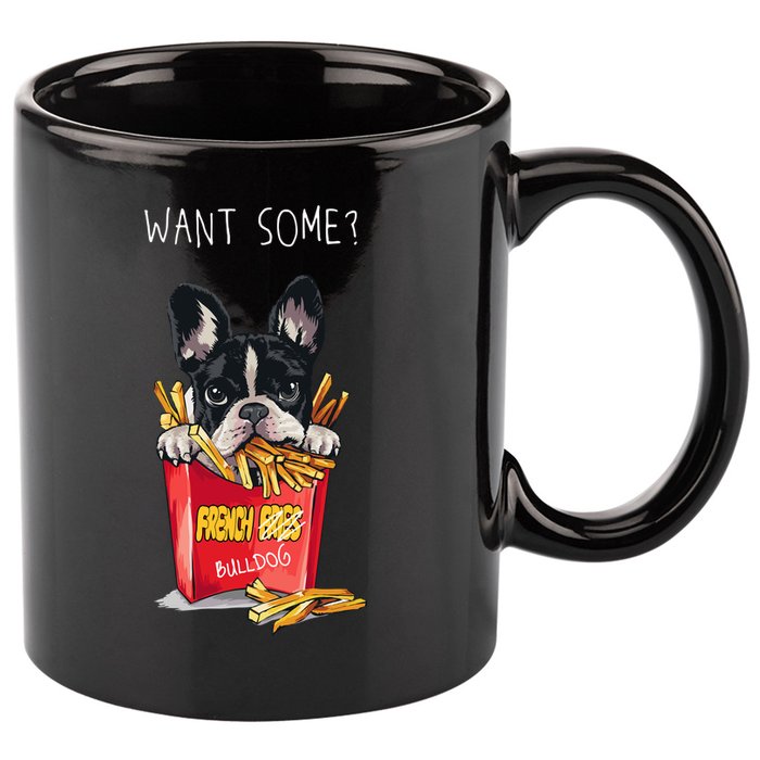 Want Some French Bulldog  11oz C Handle Ceramic Mug