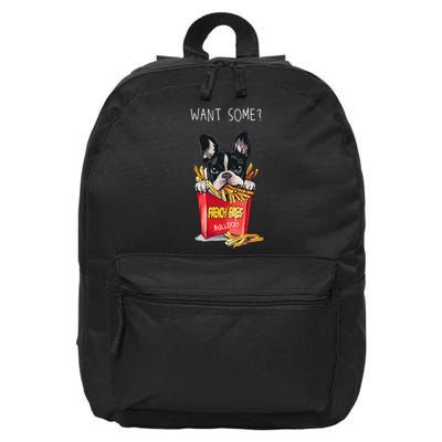 Want Some French Bulldog  16 in Basic Backpack