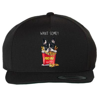 Want Some French Bulldog  Wool Snapback Cap