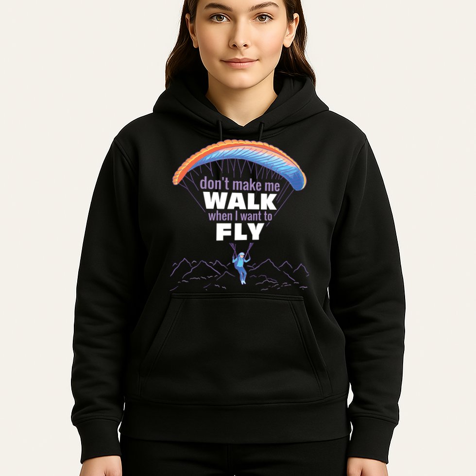 Want To Fly Paragliding Hoodie