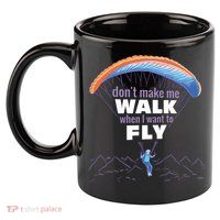 Want To Fly Paragliding 11oz C Handle Ceramic Mug