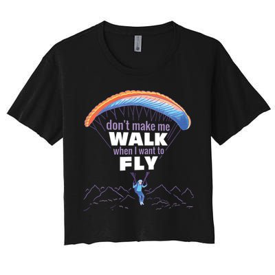 Want To Fly Paragliding Crop Top