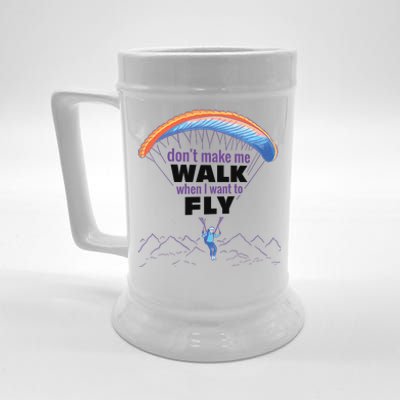 Want To Fly Paragliding Beer Stein