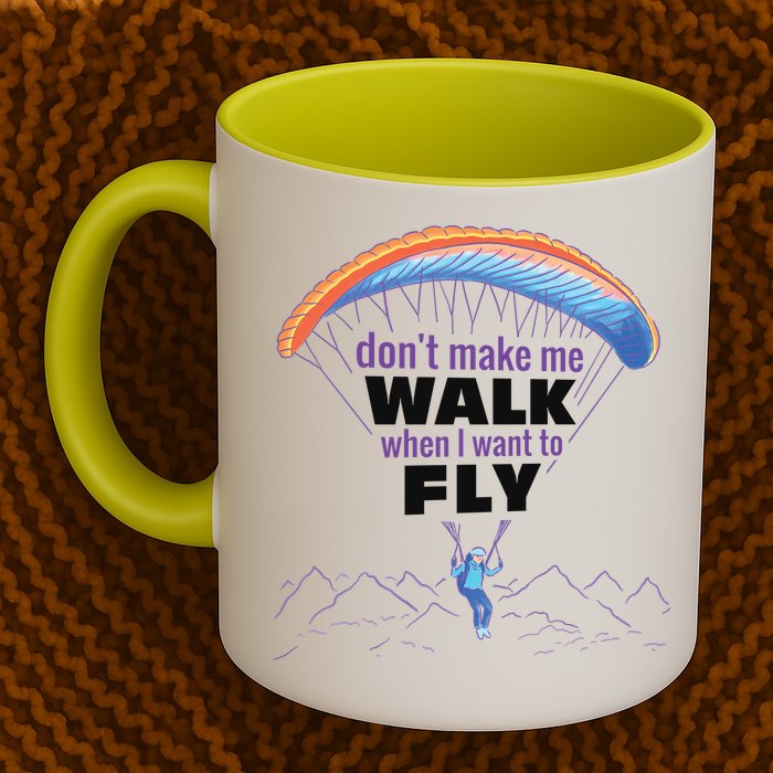 Want To Fly Paragliding Mug