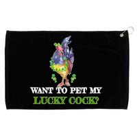 Want To Pet My Lucky Cock St Patrick's Day Grommeted Golf Towel