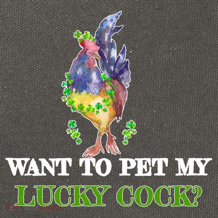 Want To Pet My Lucky Cock St Patrick's Day Cotton Canvas Backpack