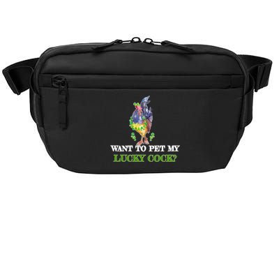 Want To Pet My Lucky Cock St Patrick's Day Crossbody Pack