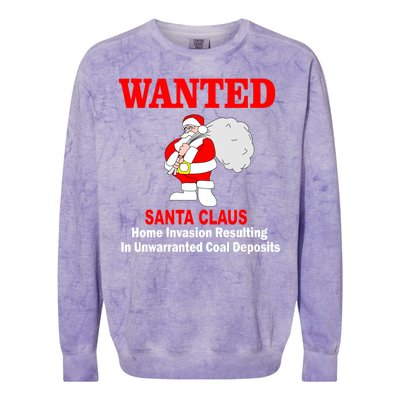 Wanted Santa Claus Home Invasion Colorblast Crewneck Sweatshirt