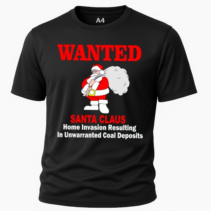 Wanted Santa Claus Home Invasion Cooling Performance Crew T-Shirt