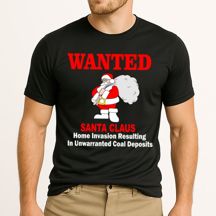 Wanted Santa Claus Home Invasion Cooling Performance Crew T-Shirt