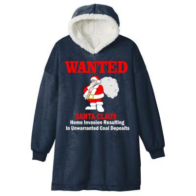 Wanted Santa Claus Home Invasion Hooded Wearable Blanket