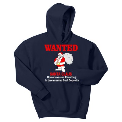 Wanted Santa Claus Home Invasion Kids Hoodie