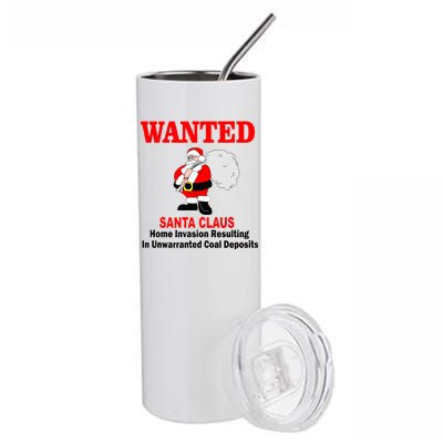 Wanted Santa Claus Home Invasion Stainless Steel Tumbler