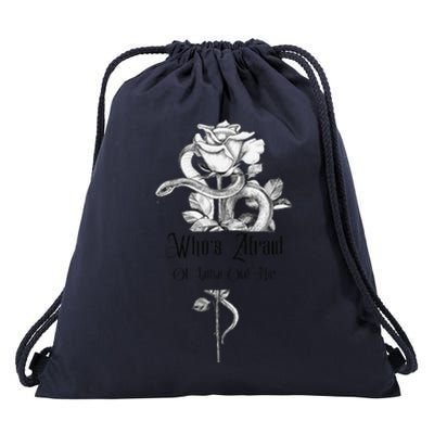 WhoS Afraid Of Little Old Me Snake Cool Confident Drawstring Bag