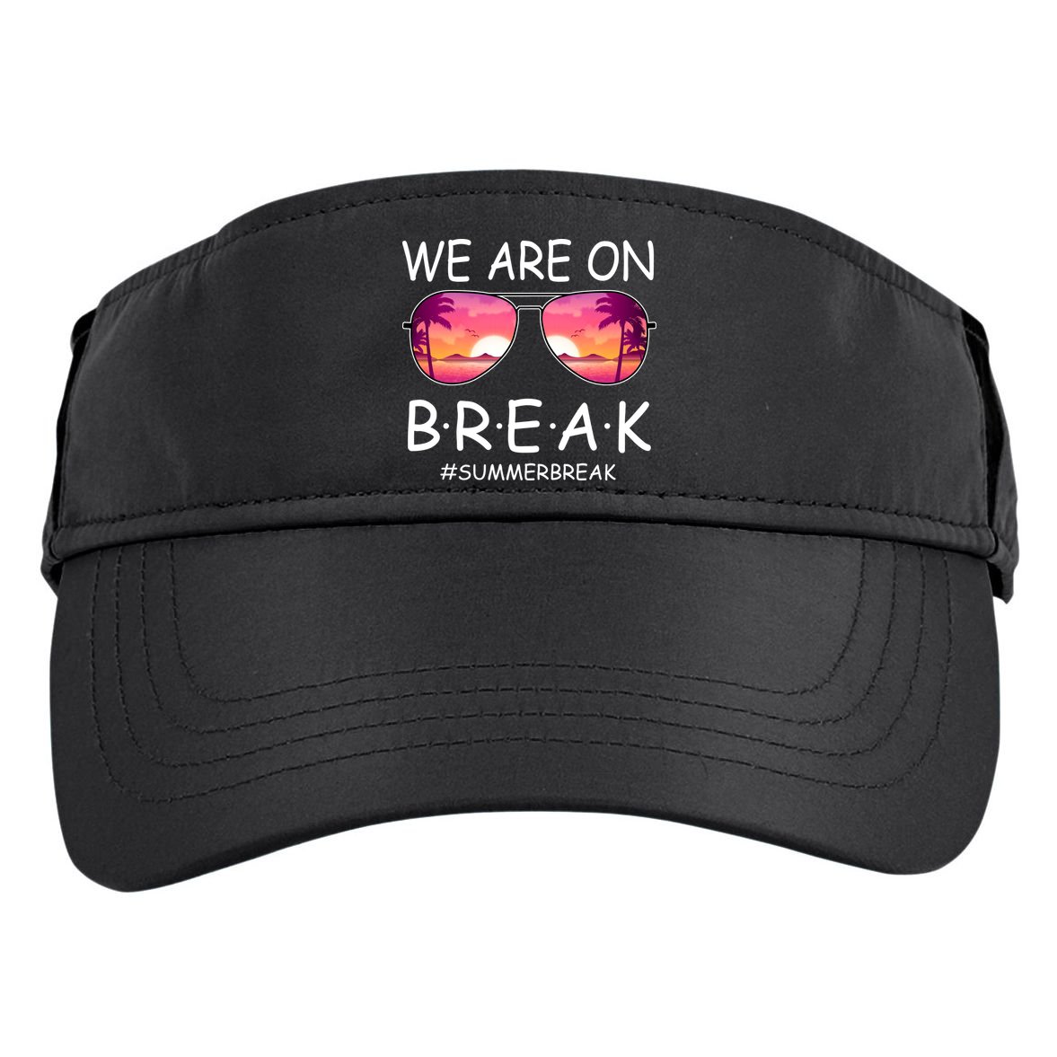 We Are On Break Summer Break Tropical Adult Drive Performance Visor