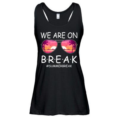 We Are On Break Summer Break Tropical Ladies Essential Flowy Tank