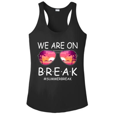 We Are On Break Summer Break Tropical Ladies PosiCharge Competitor Racerback Tank