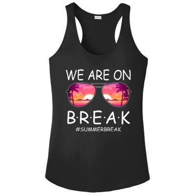 We Are On Break Summer Break Tropical Ladies PosiCharge Competitor Racerback Tank