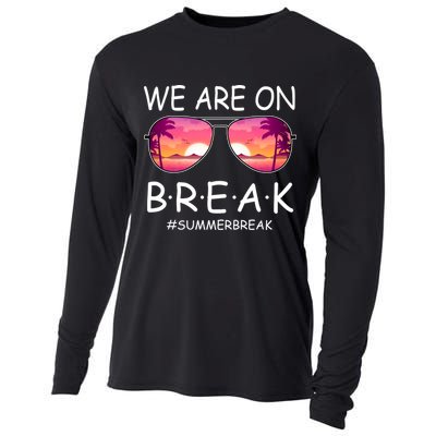 We Are On Break Summer Break Tropical Cooling Performance Long Sleeve Crew