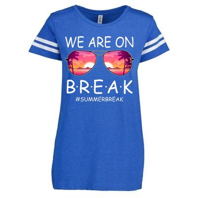 We Are On Break Summer Break Tropical Enza Ladies Jersey Football T-Shirt