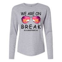 We Are On Break Summer Break Tropical Womens Cotton Relaxed Long Sleeve T-Shirt