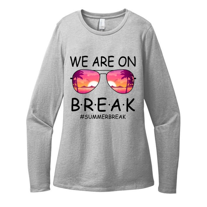 We Are On Break Summer Break Tropical Womens CVC Long Sleeve Shirt