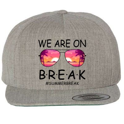 We Are On Break Summer Break Tropical Wool Snapback Cap