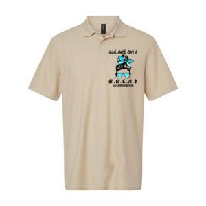 We Are On A Break Teacher Summer Break Hello Summer Teacher Softstyle Adult Sport Polo