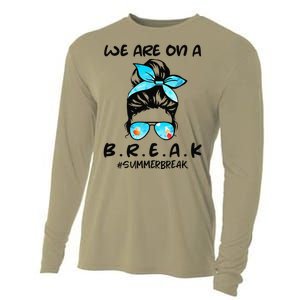 We Are On A Break Teacher Summer Break Hello Summer Teacher Cooling Performance Long Sleeve Crew