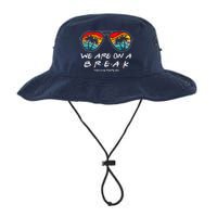 We Are On A Break Teacher Glasses Summer Break Hello Summer Legacy Cool Fit Booney Bucket Hat