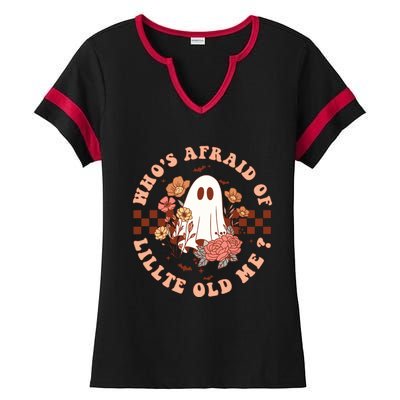 WhoS Afraid Of Little Funny Old Me Ladies Halftime Notch Neck Tee