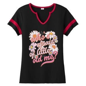 WhoS Afraid Of Little Funny Old Me Ladies Halftime Notch Neck Tee