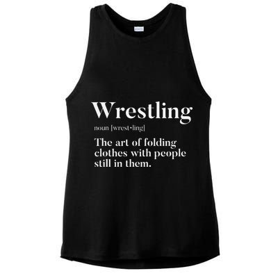 Wrestling  Art Of Folding Clothes With People In Them  Fun  Ladies PosiCharge Tri-Blend Wicking Tank