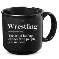 Wrestling  Art Of Folding Clothes With People In Them  Fun  15oz Campfire Ceramic Mug