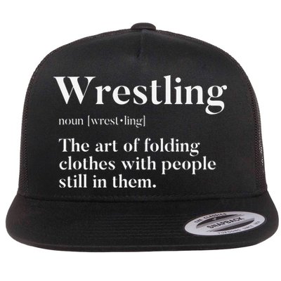 Wrestling  Art Of Folding Clothes With People In Them  Fun  Flatbill Hat