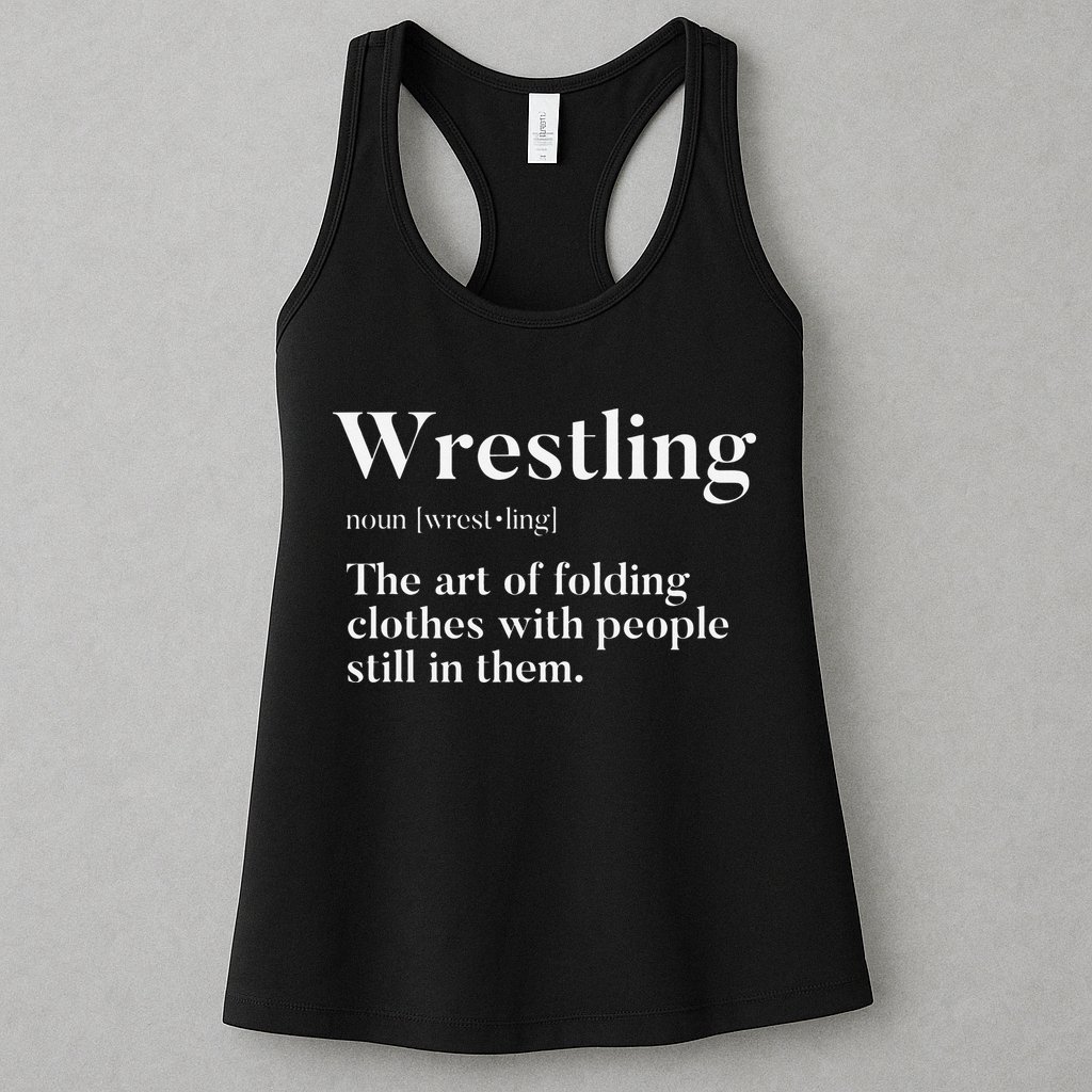 Wrestling  Art Of Folding Clothes With People In Them  Fun  Womens Tank Top