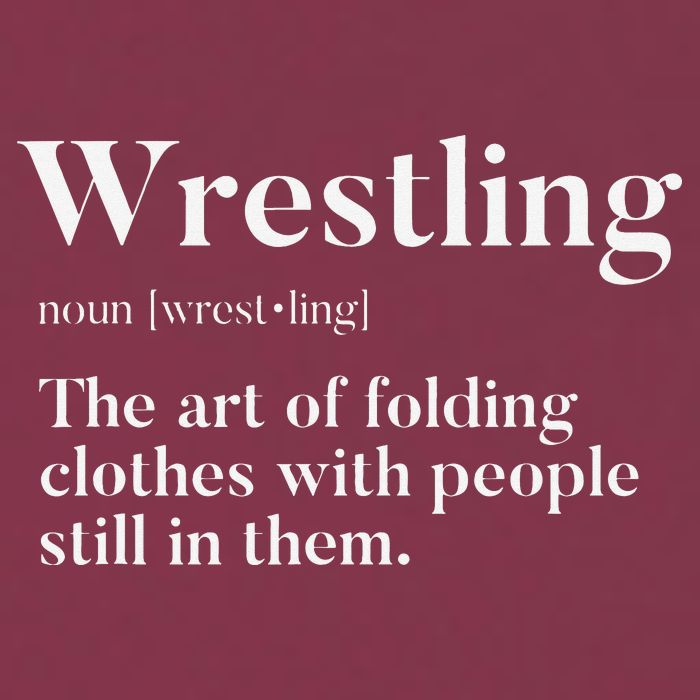 Wrestling  Art Of Folding Clothes With People In Them  Fun  16oz Travel Tumbler