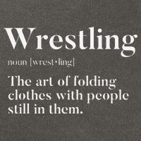 Wrestling  Art Of Folding Clothes With People In Them  Fun  Cotton Canvas Backpack