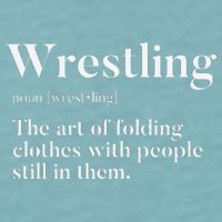 Wrestling  Art Of Folding Clothes With People In Them  Fun  Sueded Cloud Jersey T-Shirt