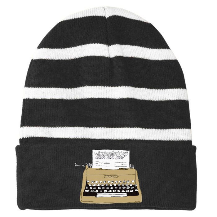 Who’S Afraid Of Little Old Me Striped Beanie with Solid Band