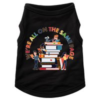 Were All One The Same Page Library Reading Fan Book Lover Doggie Tank