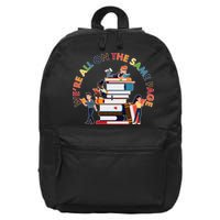 Were All One The Same Page Library Reading Fan Book Lover 16 in Basic Backpack
