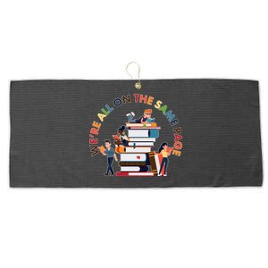 Were All One The Same Page Library Reading Fan Book Lover Large Microfiber Waffle Golf Towel