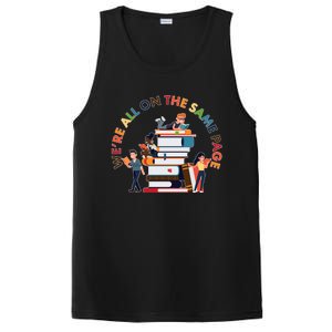 Were All One The Same Page Library Reading Fan Book Lover PosiCharge Competitor Tank