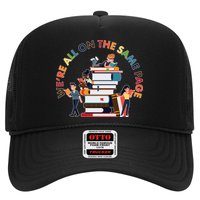 Were All One The Same Page Library Reading Fan Book Lover Hat