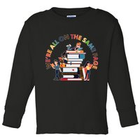Were All One The Same Page Library Reading Fan Book Lover Toddler Long Sleeve Shirt